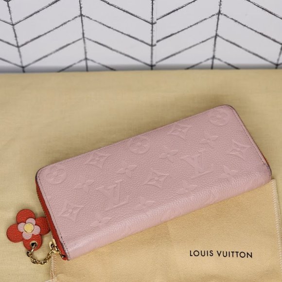 Pre-owned Louis Vuitton Emilie Bloom Flower Wallet Pink Monogram